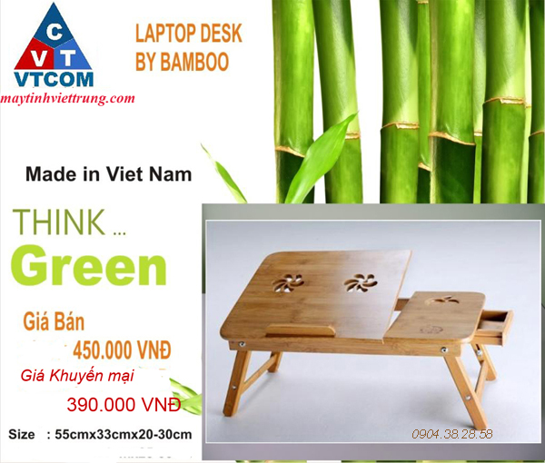 BÀN LAPTOP GỖ TRE - BAN LAPTOP GO TRE, BÀN LAPTOP GỖ, MUA BÀN LAPTOP